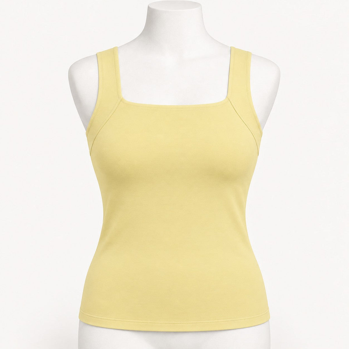 Débardeur Bra-Free Jaune pastel, devant