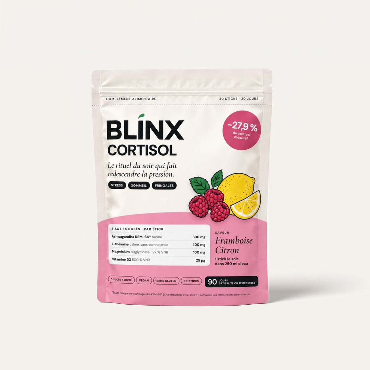 Blinx Cortisol Framboise · Citron, sachet