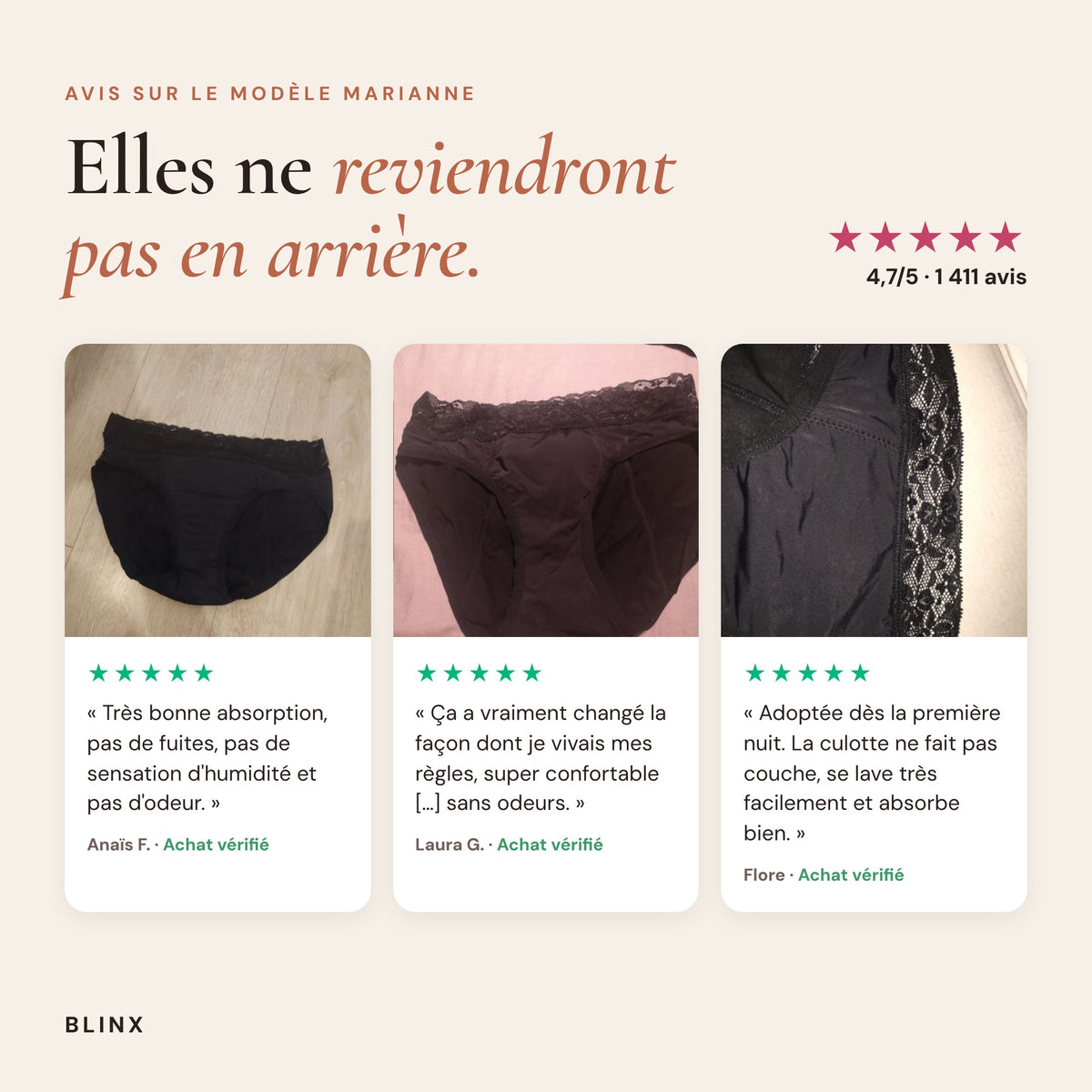 Culotte d'incontinence Marianne (Lot de 3)