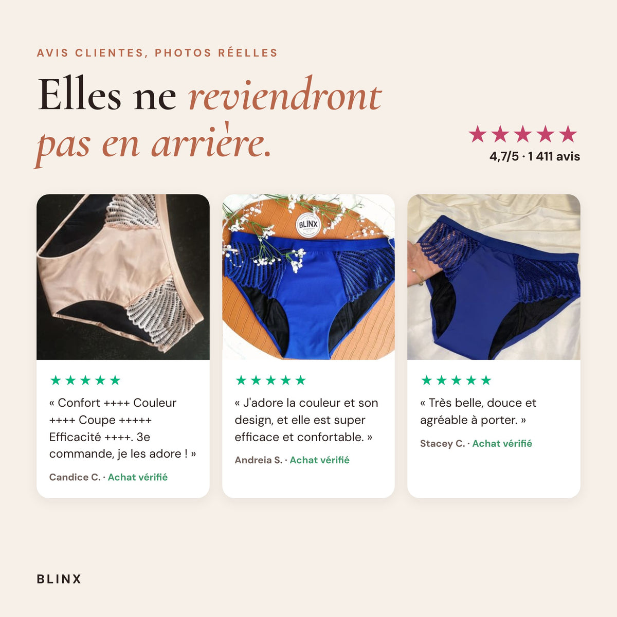 Culotte Menstruelle Jade (Lot de 3)