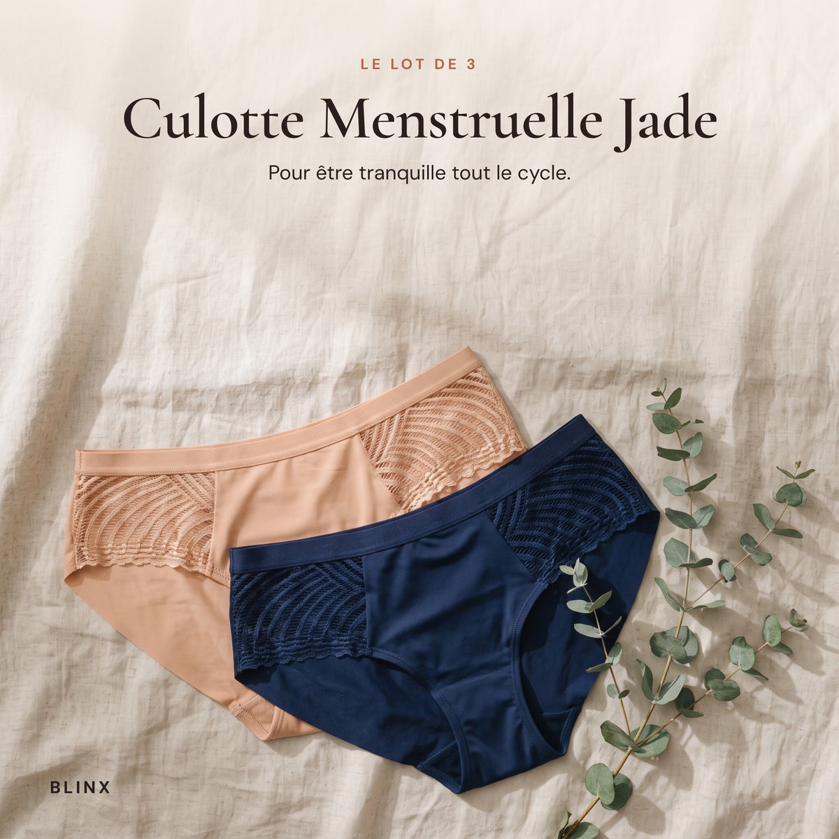 Culotte Menstruelle Jade (Lot de 3)