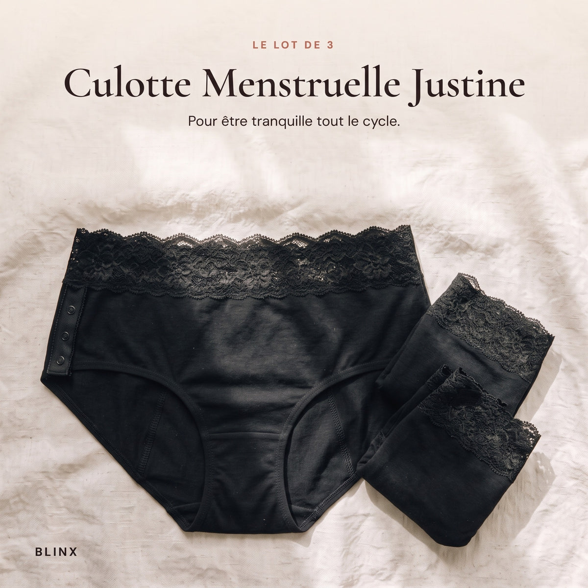 Culotte Menstruelle Justine (Lot de 3)