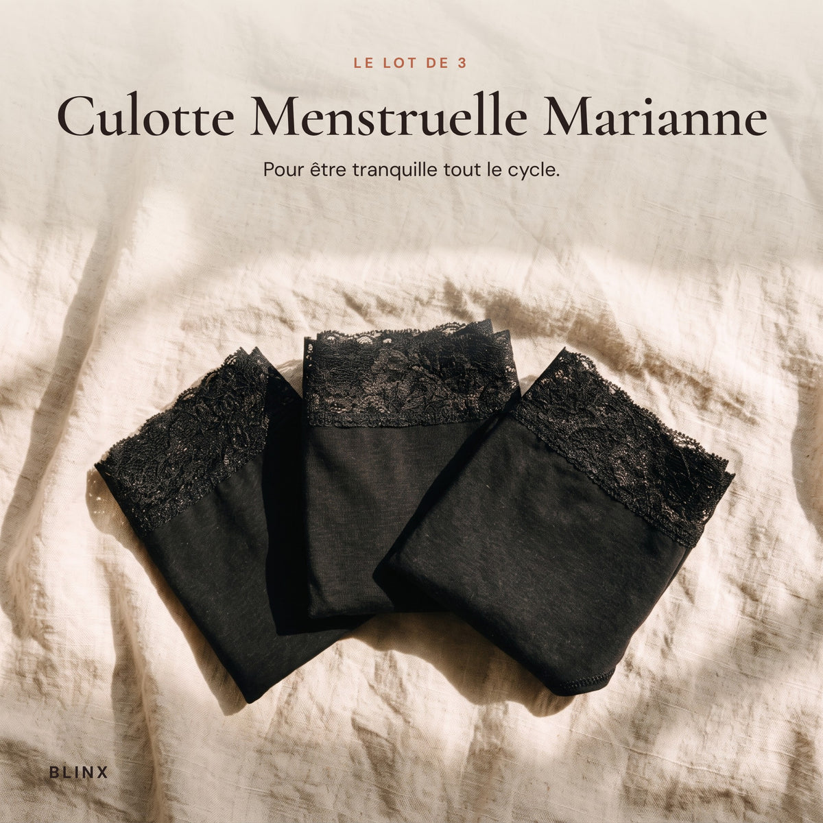 Culotte Menstruelle Marianne (Lot de 3)