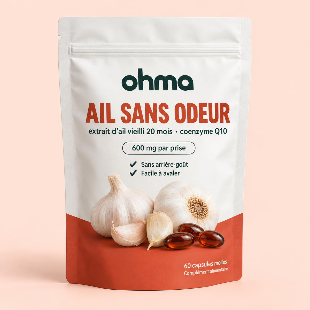 Sachet Blinx Ail sans odeur, 60 capsules molles