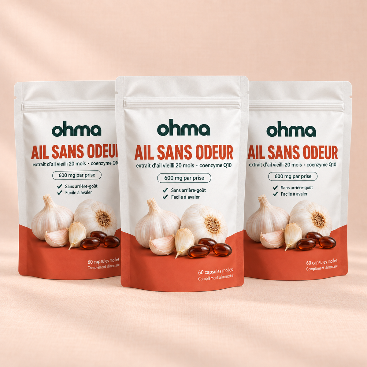 Cure de trois sachets Blinx Ail sans odeur