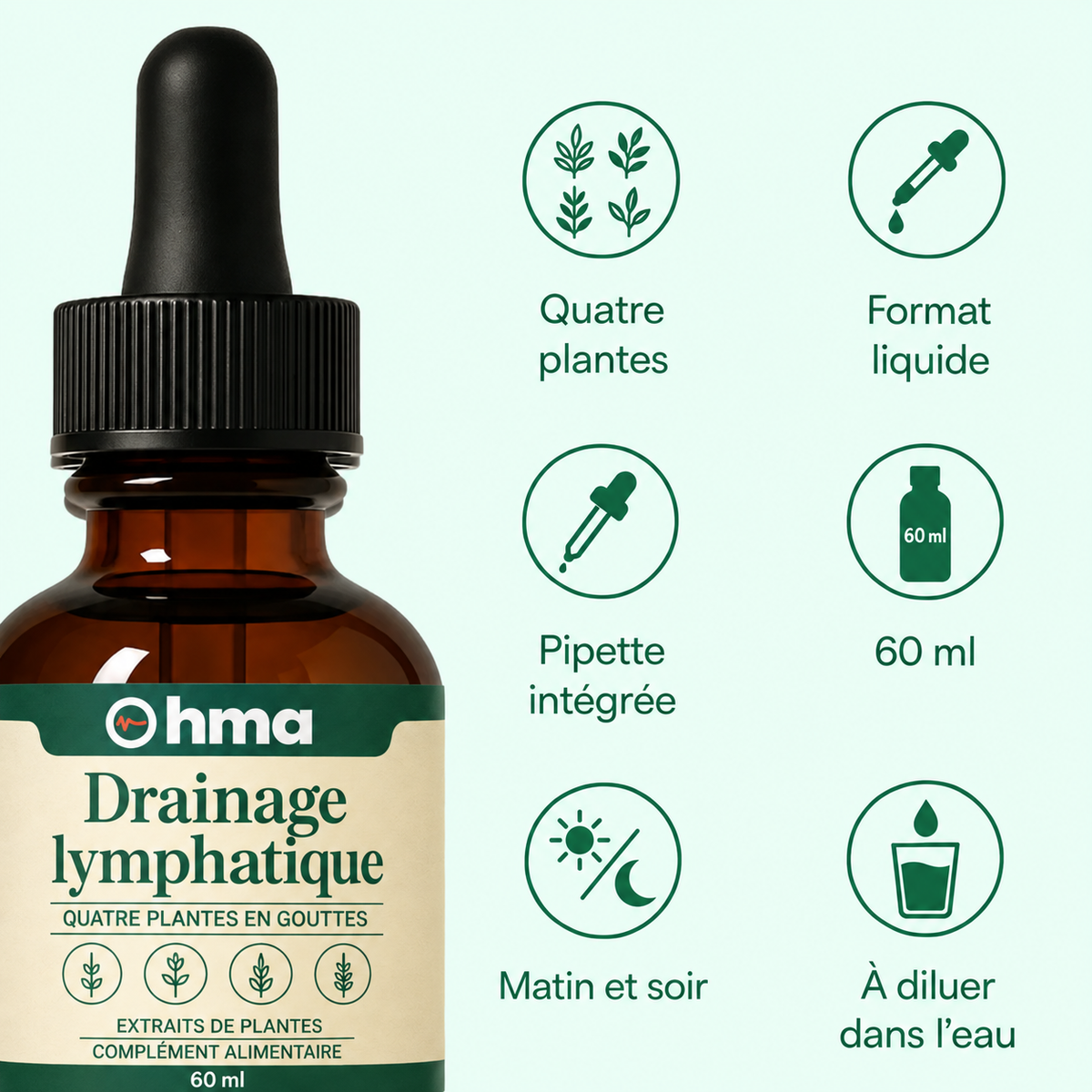 Format liquide, pipette intégrée, 60 ml, à diluer dans l'eau